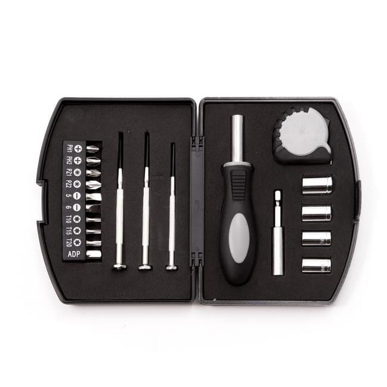 Picture of Bey-Berk International BB404 20 Piece Tool Set in ABS Plastic Case, Black & Silver 