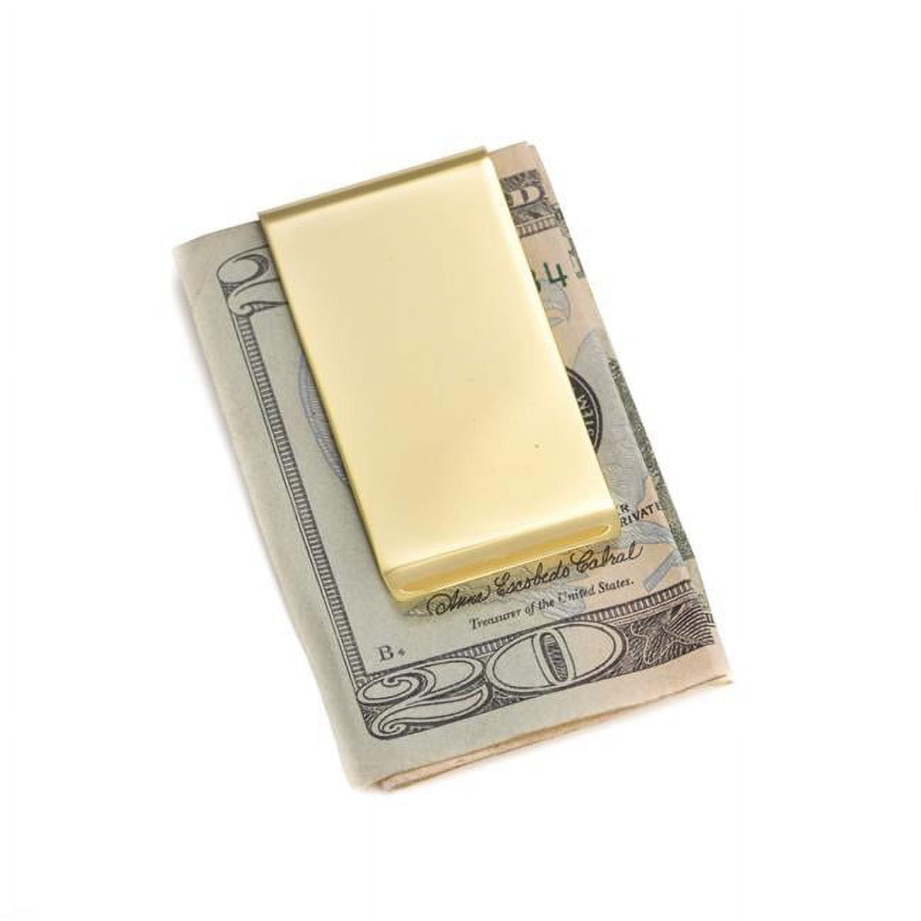 Picture of Bey-Berk International BB122G Gold Plated Money Clip 