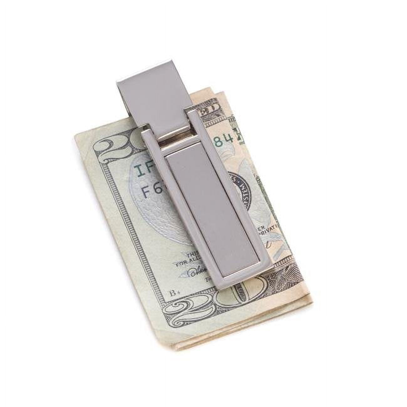 Picture of Bey-Berk International BB138 Silver Plated Hinged Money Clip - 0.35 x 0.35 x 2.65 in.