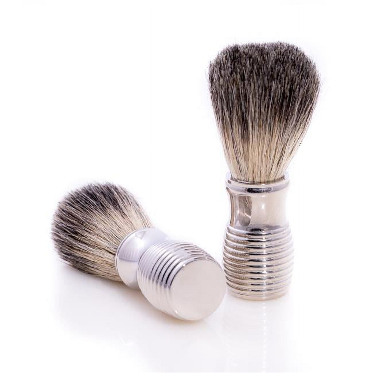Picture of Bey-Berk International BB50 Pure Badger Shaving Brush with Chrome Handle, Silver 