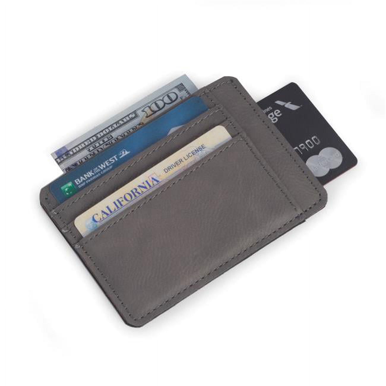 Picture of Bey-Berk International UC103G Leatherette 5 Slot Credit Card Holder&#44; Grey 