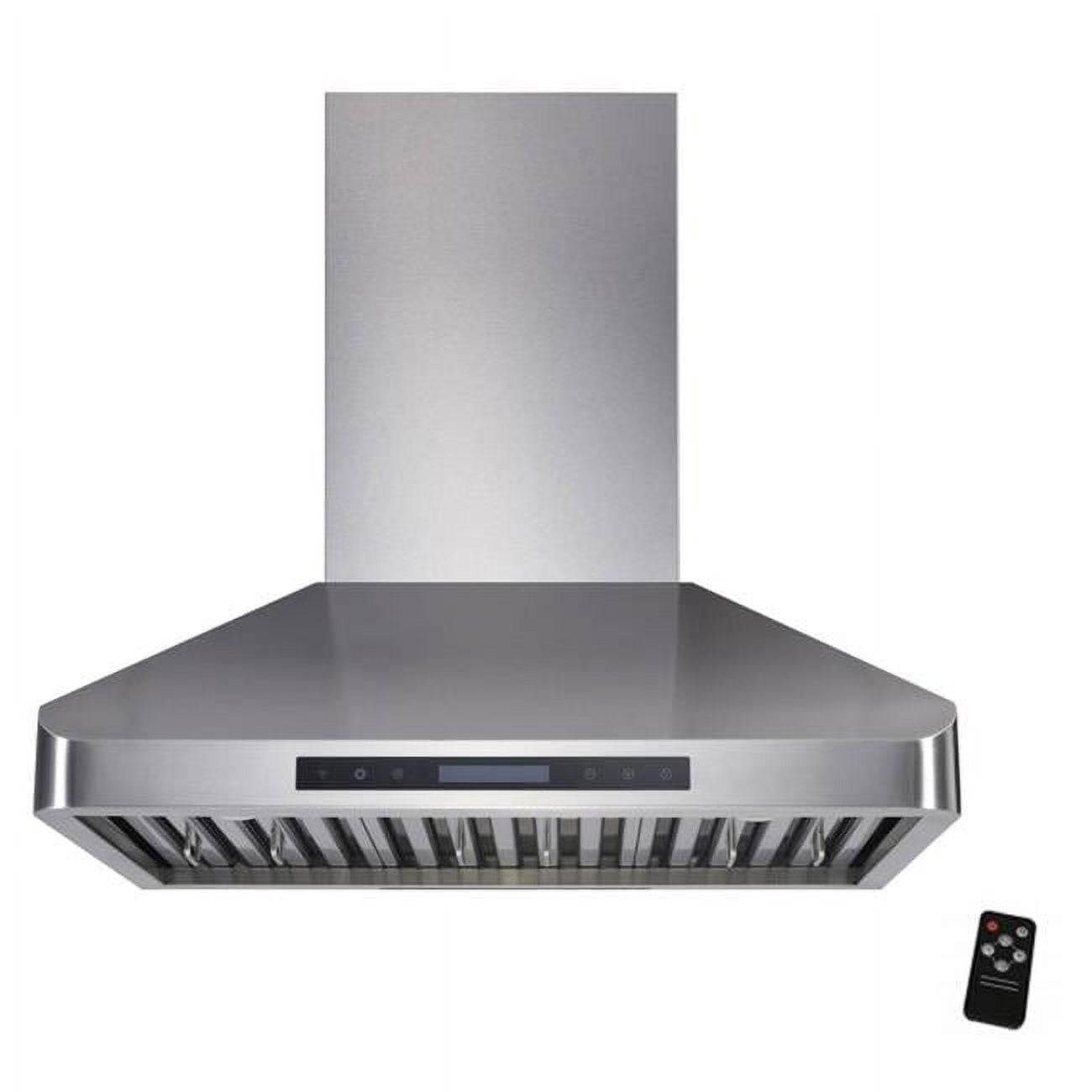Picture of Awoco RH-WT-30 Awoco RH-WT-30 Wall Mount 4 Speeds&#44; 6 Top Round Vent Stainless Steel Range Hood