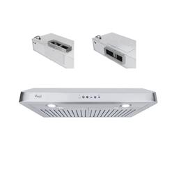 Picture of Awoco RH-R06-30 Awoco RH-R06-30 30&apos;W Ducted Under Cabinet 4 Speeds Rectangular Vent Stainless Steel Range Hood