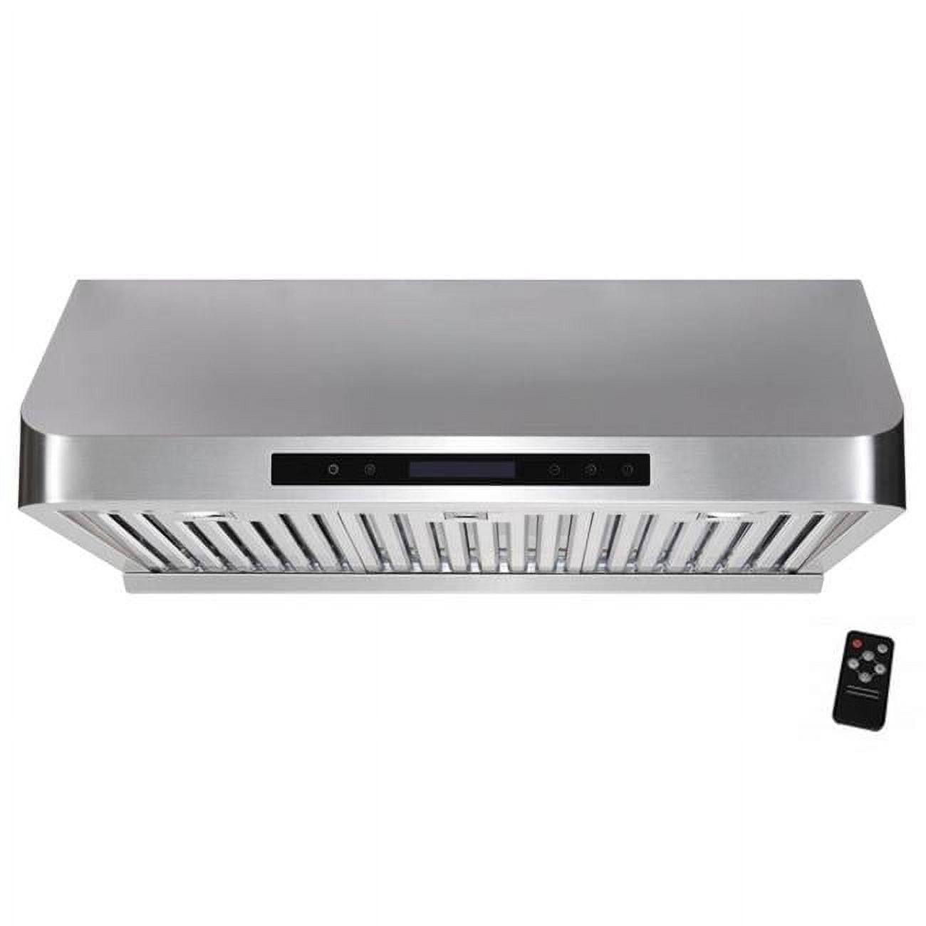 Picture of Awoco RH-S10-30S Awoco RH-S10-30S 30&apos;W 7&apos;H Ducted Under Cabinet 4 Speeds 8 Top Vent Stainless Steel Range Hood