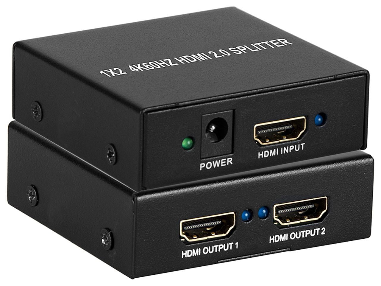 Ultra Slim 1 X 2 HDMI 2.0 HDCP 2.2 4K 60HZ Splitter
