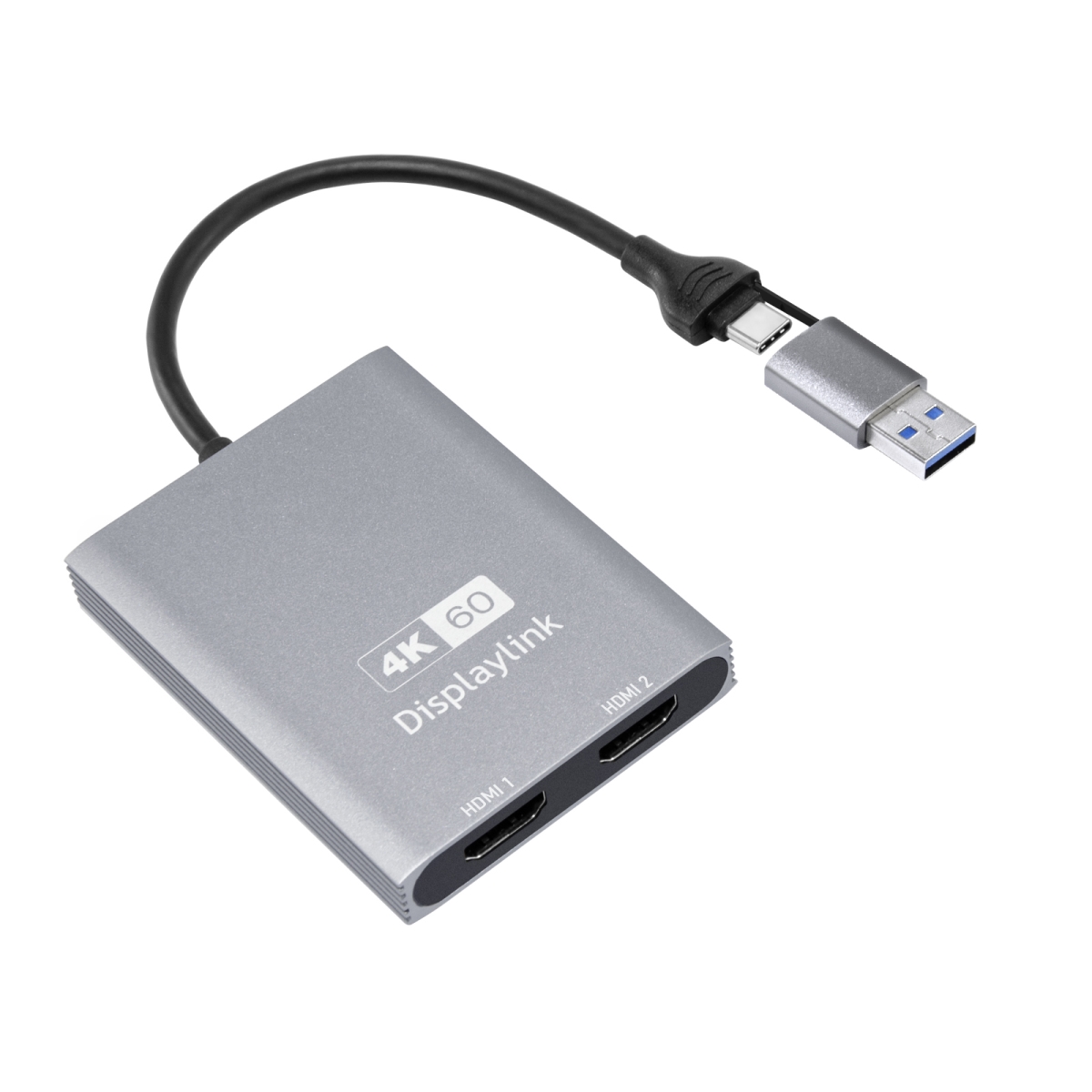 Bytecc U3AC-2HMDPLK Displaylinhk Usb-C/A To Dual Hdmi Adapter, 4K 6Ohz