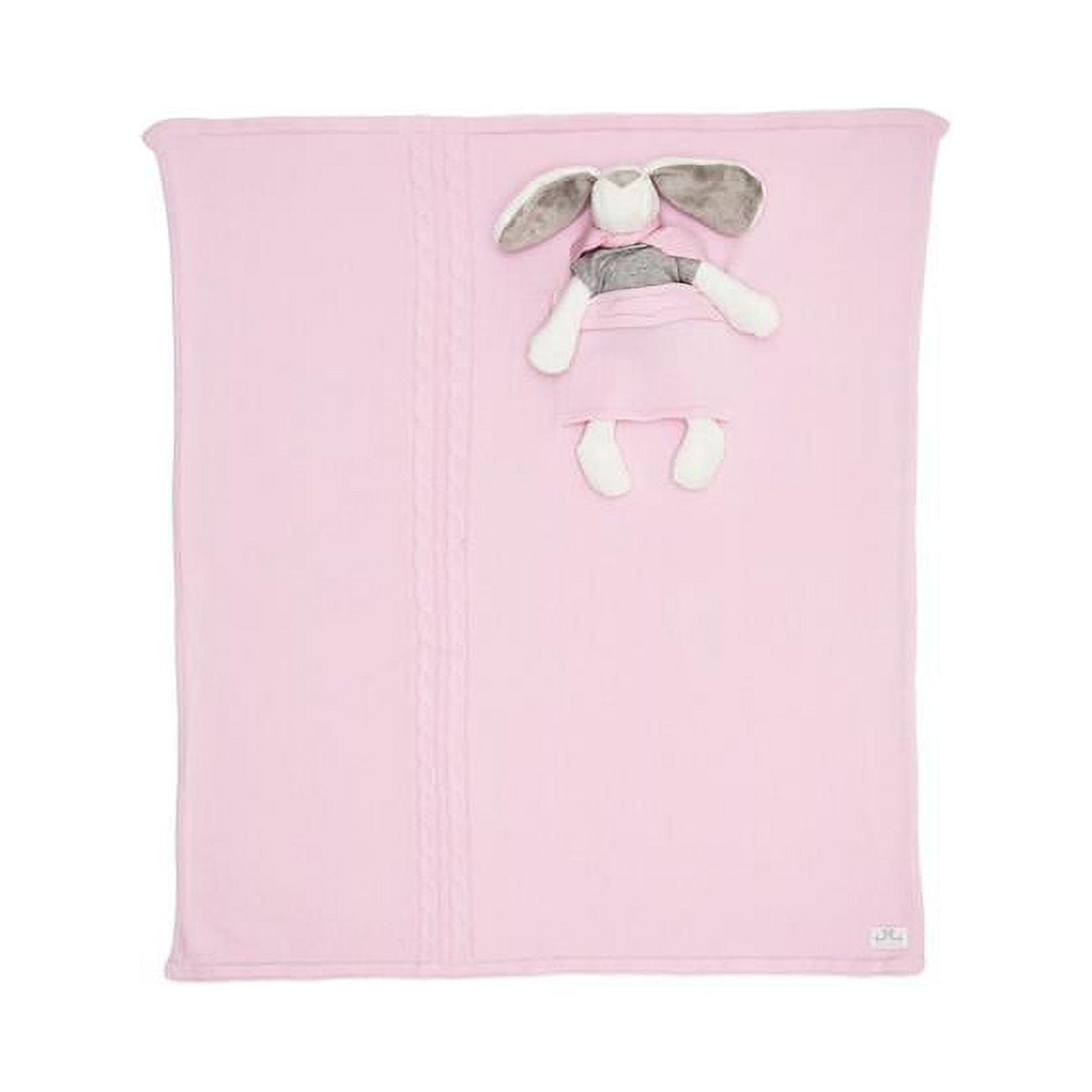 ML1512AC-ML1512AC1S Knitted baby blanket Plus Soft Toy, Pink - Small