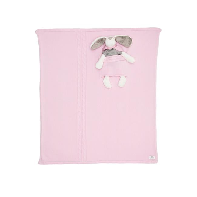 ML1512AC-ML1512AC1M Knitted baby blanket Plus Soft Toy, Pink - Medium