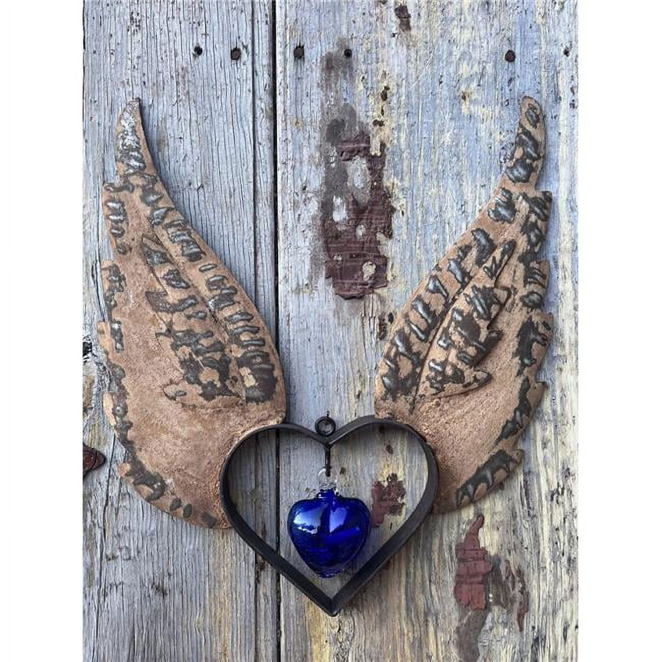 1 lbs Medium Up Wings Heart with Extra Small Glass Crackled Clear Heart