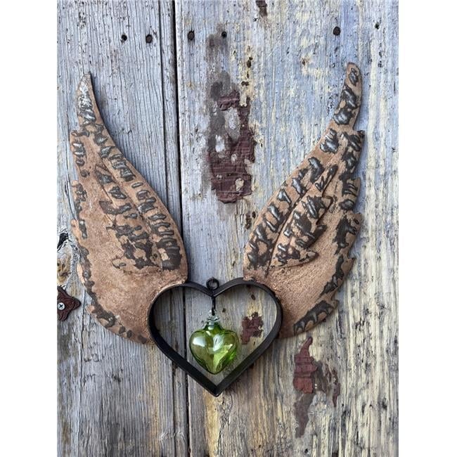 1 lbs Medium Up Wings Heart with Extra Small Glass Lime Heart