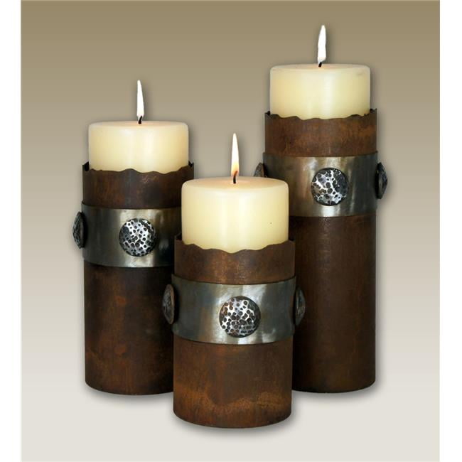 Polished Band Clavo Candle Holders - Set of 3