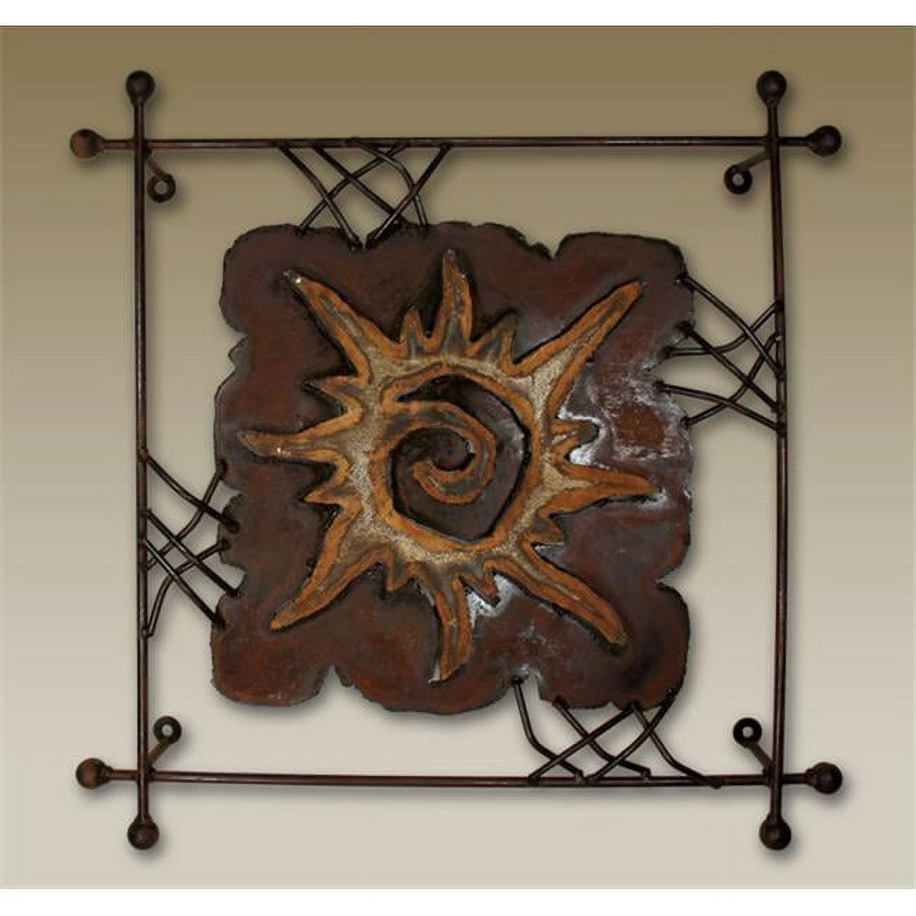 Spiral Sun Wall Plaque - Small