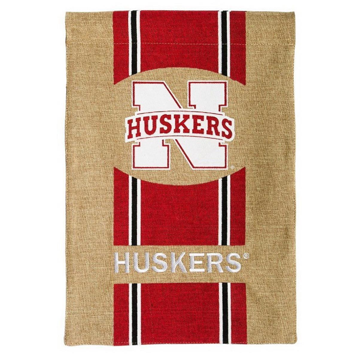 Nebraska Cornhuskers Garden Flag Burlap