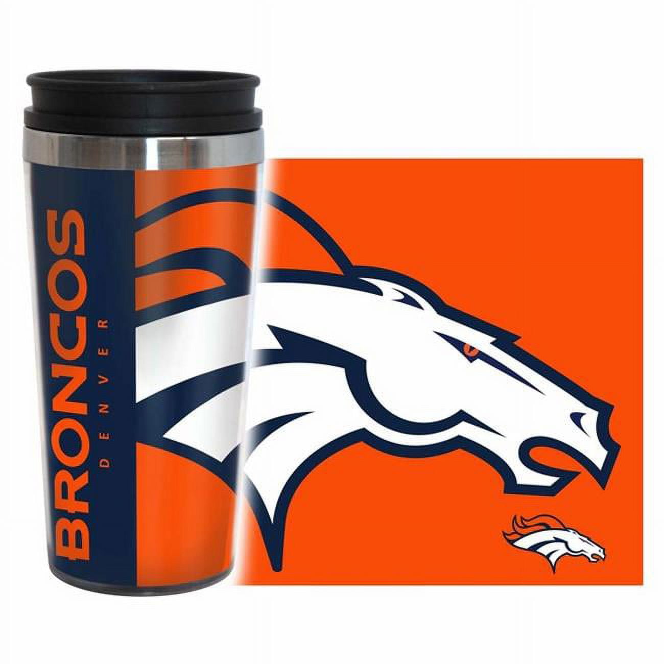 Picture of Denver Broncos Travel Mug - 14 oz Full Wrap - Hype Style