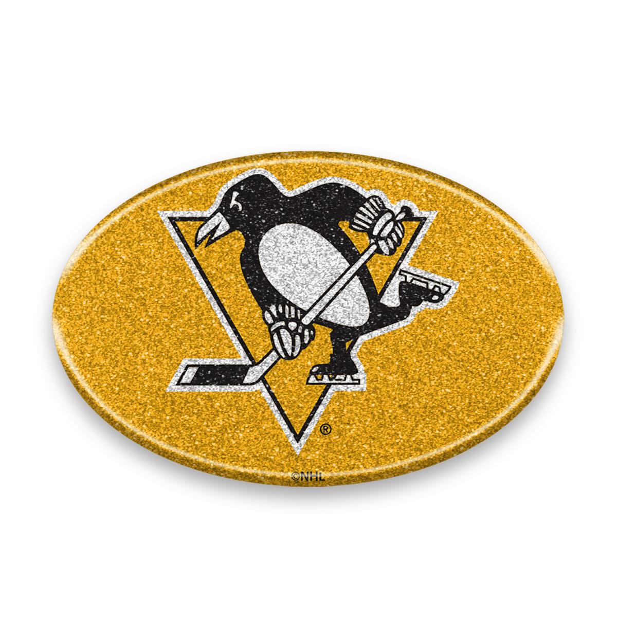 Pittsburgh Penguins Auto Emblem - Oval Color Bling