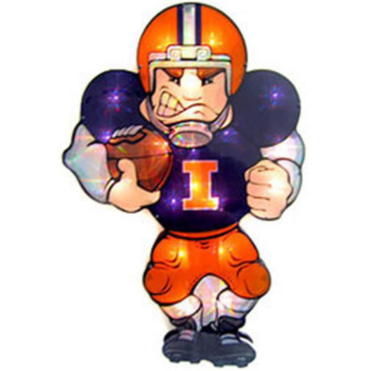 Illinois Fighting Illini Window Light Up Player 20 Inch Double Sided
