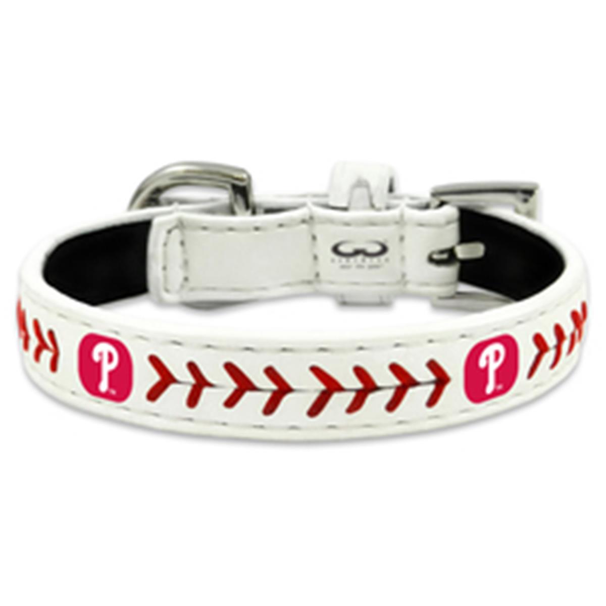 Philadelphia Phillies Dog Collar - Toy - Leather - Classic Baseball