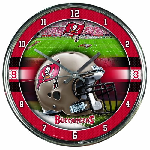 Picture of Tampa Bay Buccaneers Round Chrome Wall Clock