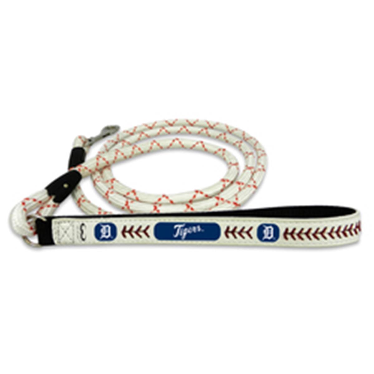 Detroit Tigers Pet Leash Leather Chain Baseball Size Large