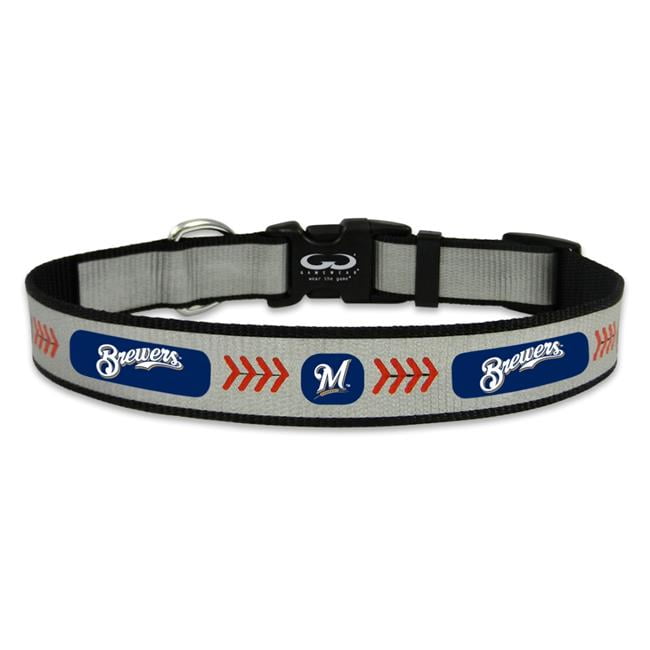 Milwaukee Brewers Pet Collar Reflective Baseball Size Large