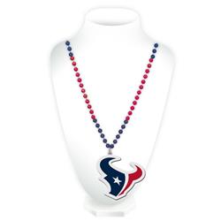 Picture of Houston Texans Beads with Medallion Mardi Gras Style