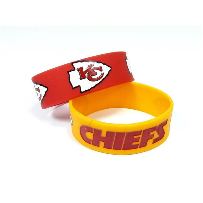Kansas City Chiefs Bracelets 2 Pack Wide