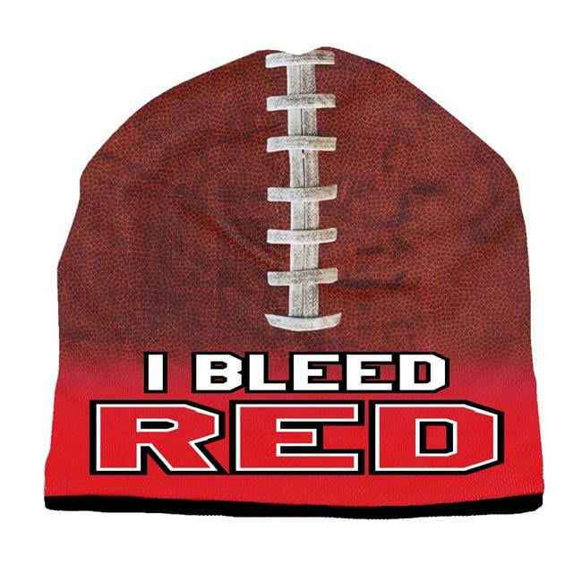Picture of Beanie I Bleed Style Sublimated Football Red Design