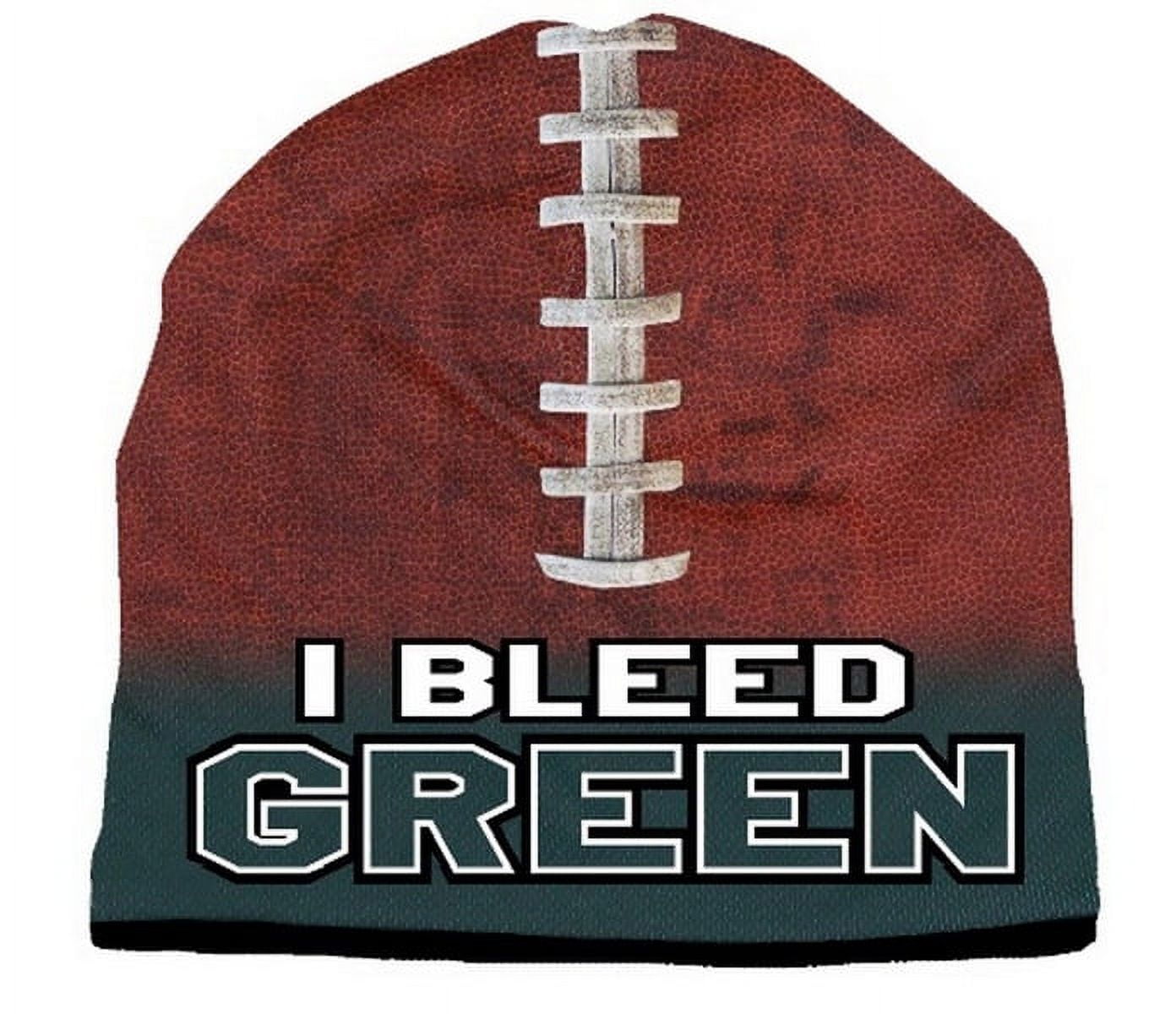 Picture of Beanie I Bleed Style Sublimated Football Forest Green Design
