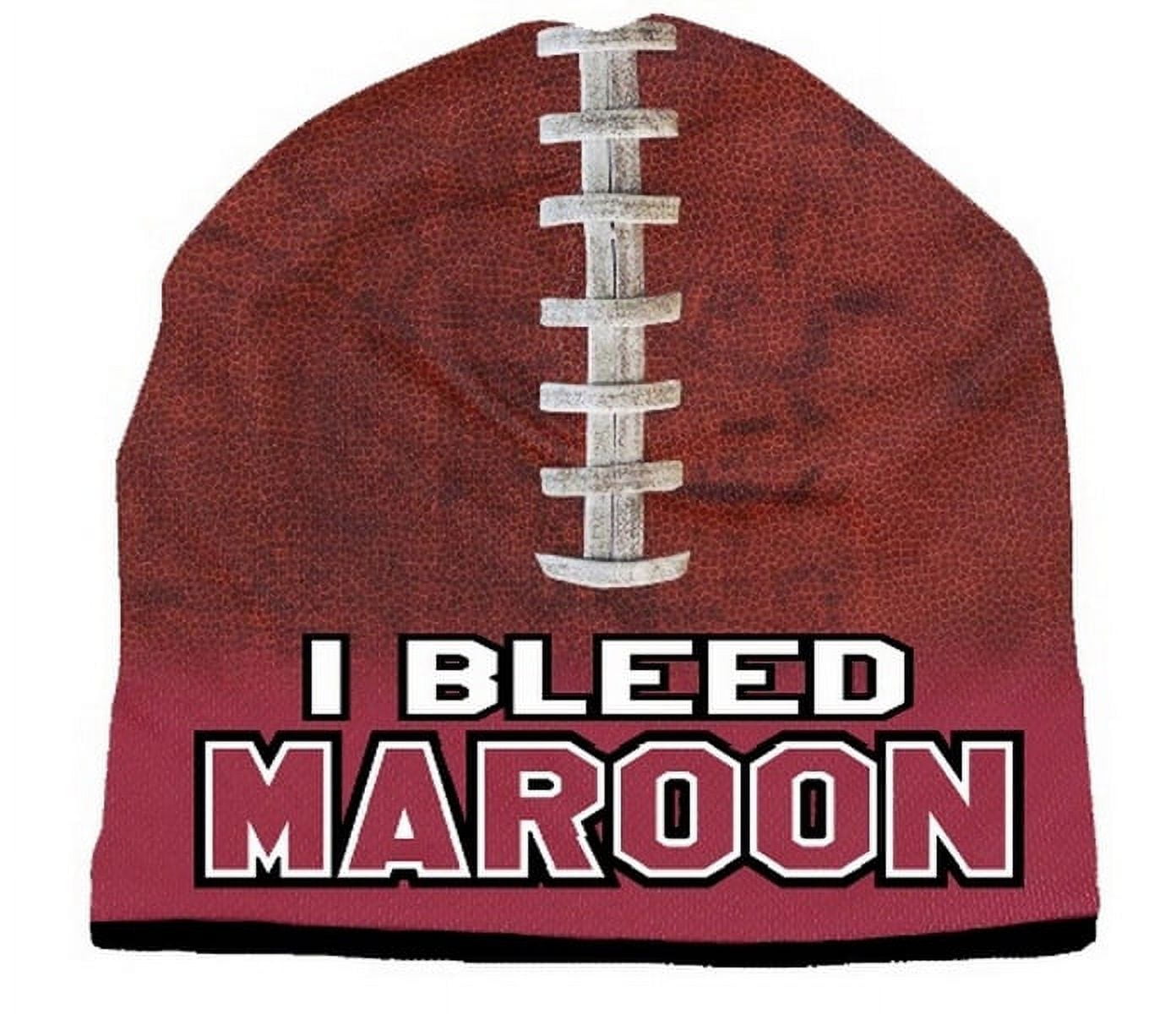 Picture of Beanie I Bleed Style Sublimated Football Maroon Design