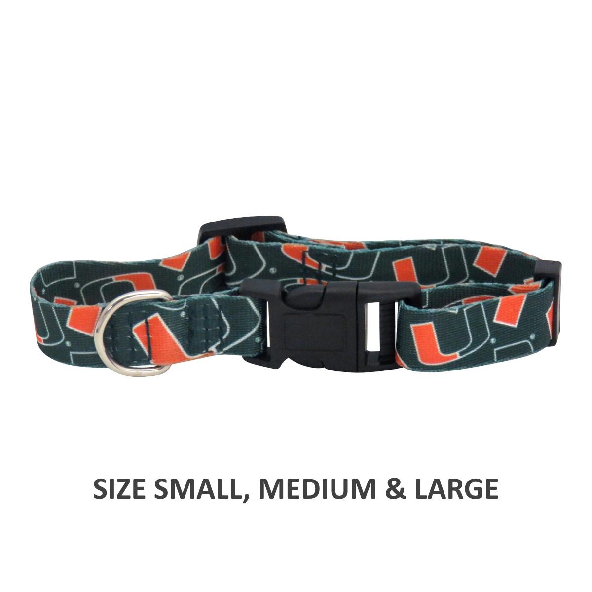 Miami Hurricanes Pet Collar Size M