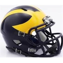 Michigan Wolverines Helmet -  Replica Full Size - Speed Style - Painted Design