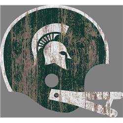 Michigan State Spartans Sign - Large Wood Helmet