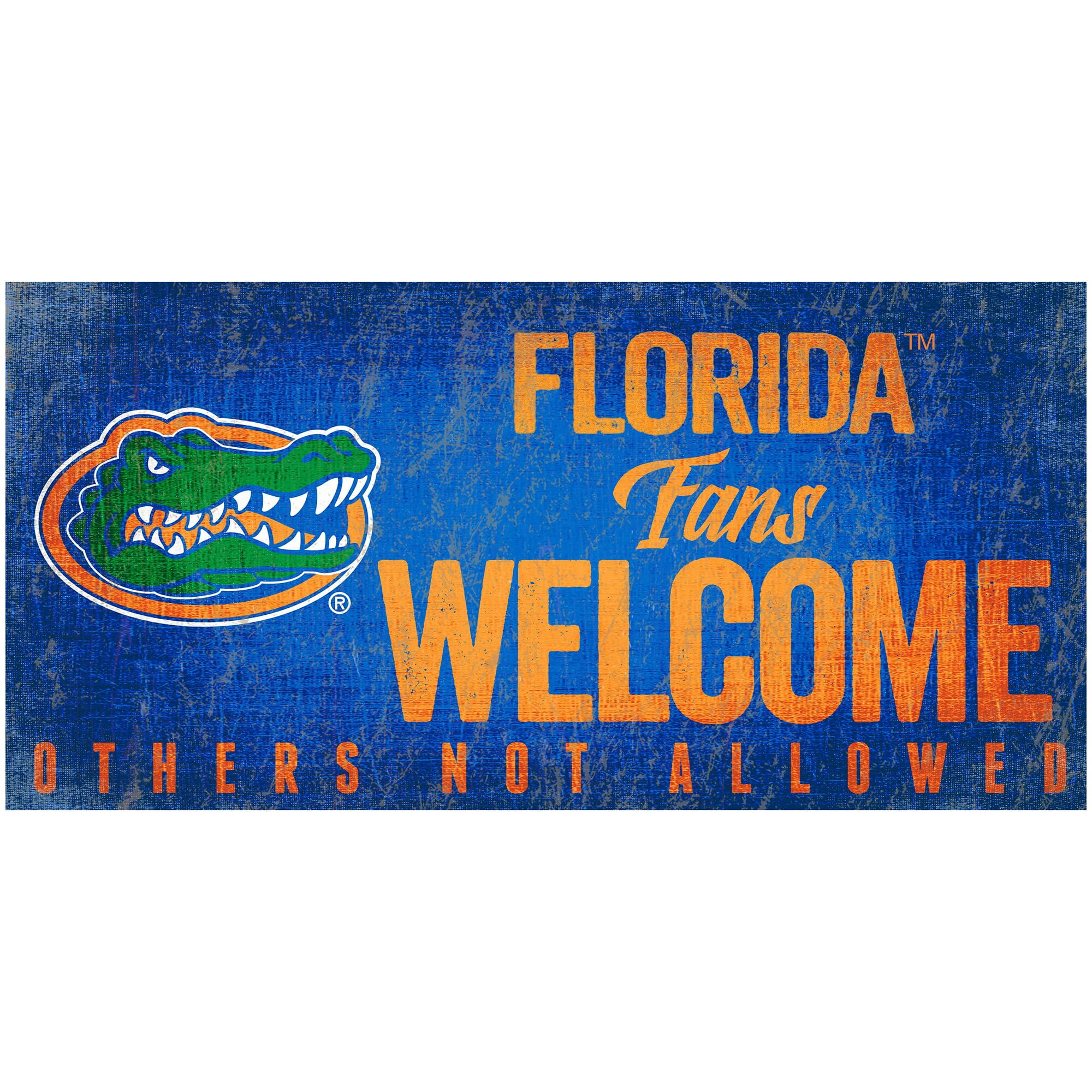 Picture of Florida Gators Wood Sign Fans Welcome 12x6
