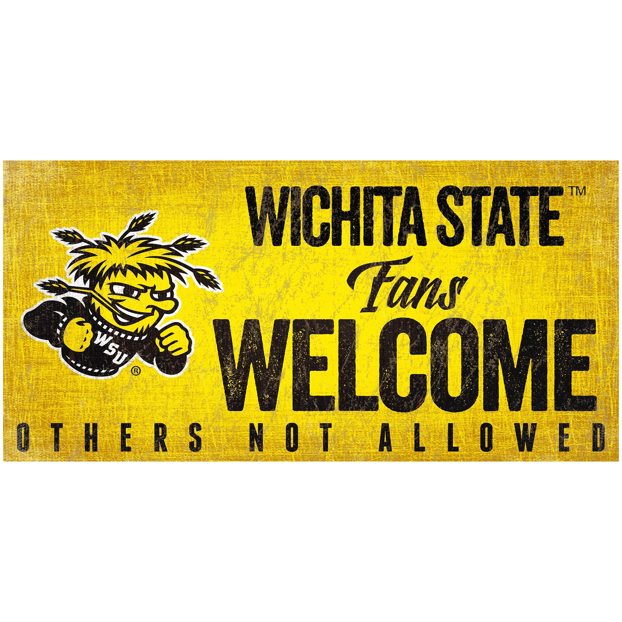 Picture of Wichita State Shockers Sign Wood 12x6 Fans Welcome Design