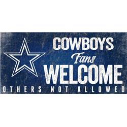 Picture of Dallas Cowboys Wood Sign Fans Welcome 12x6
