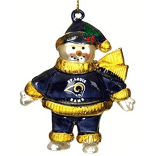 St. Louis Rams Ornament 2 3/4 Inch Crystal Snowman