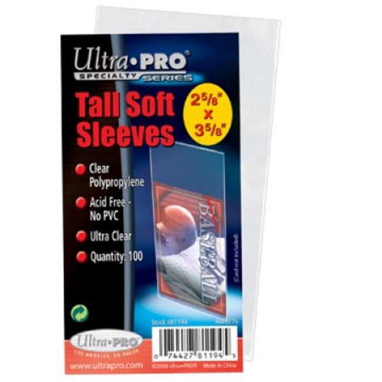Picture of Ultra Pro Card Sleeve - Tall (100 per pack)