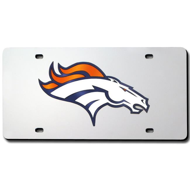 Picture of Denver Broncos License Plate Laser Cut Silver