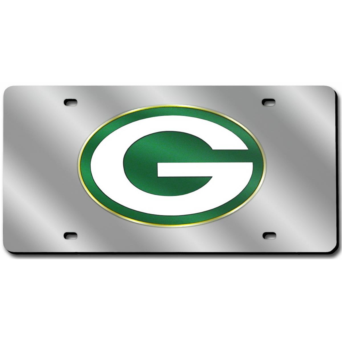 Green Bay Packers License Plate Laser Cut Silver