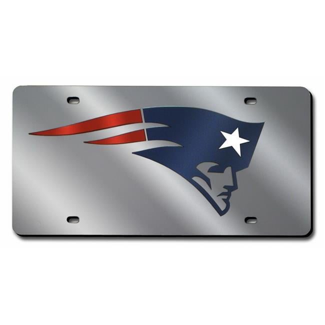 New England Patriots License Plate Laser Cut Silver