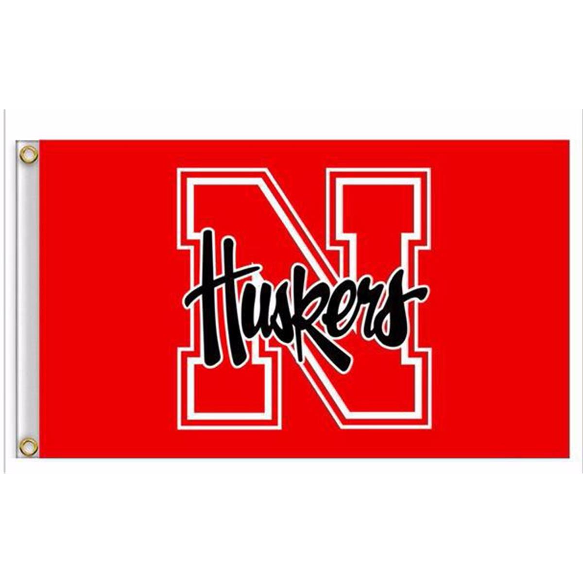 Nebraska Cornhuskers Flag 3x5 Script Logo