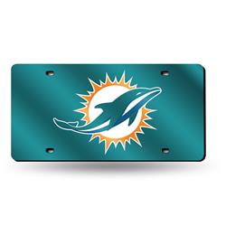 Miami Dolphins Laser Cut Teal License Plate