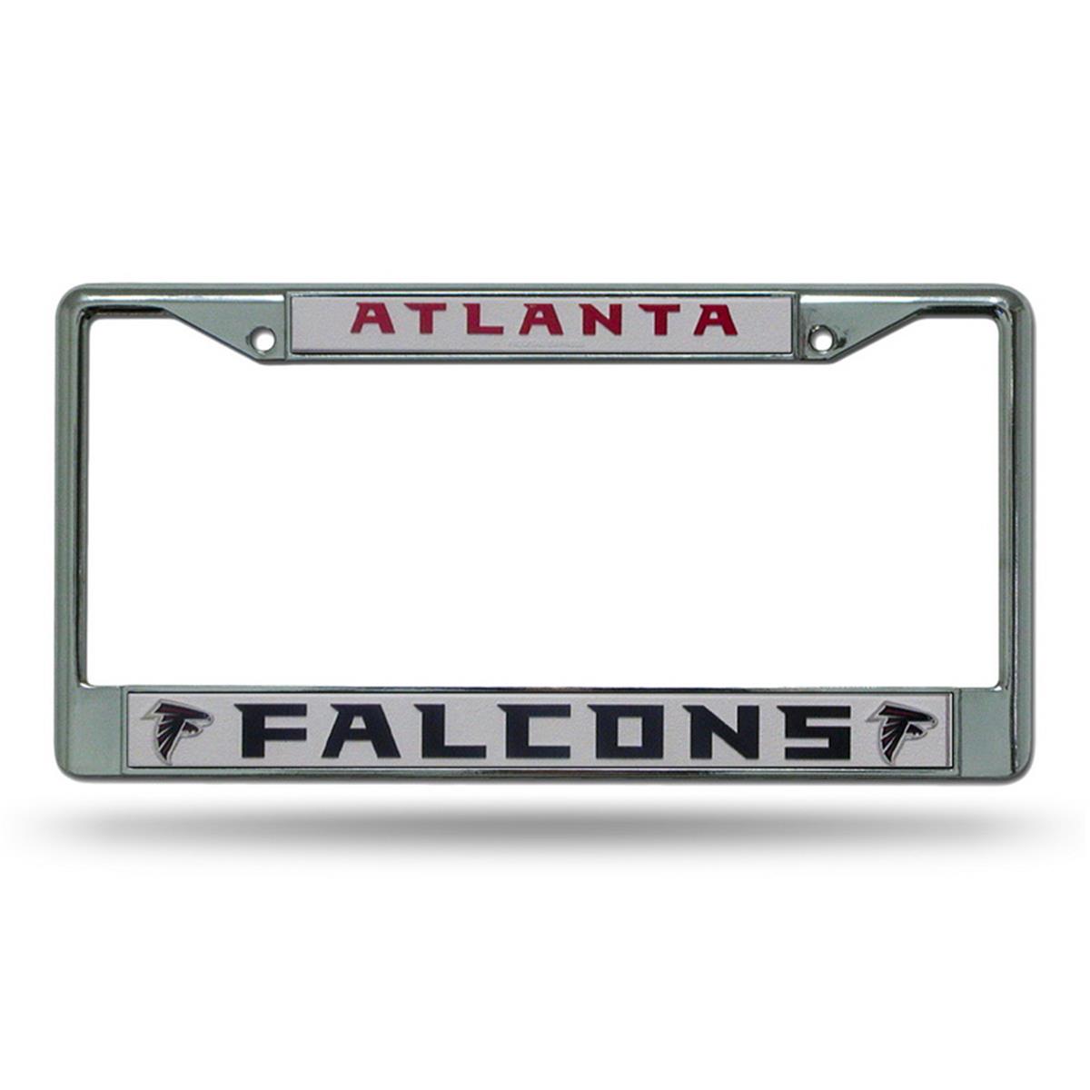 Picture of Atlanta Falcons License Plate Frame Chrome Silver/White Insert