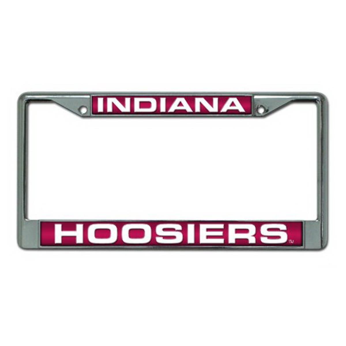 Indiana Hoosiers License Plate Frame Laser Cut Chrome