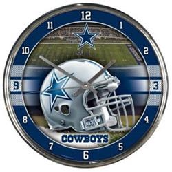 Picture of Dallas Cowboys Round Chrome Wall Clock