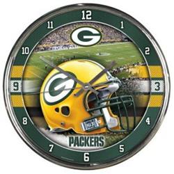 Picture of Green Bay Packers Round Chrome Wall Clock