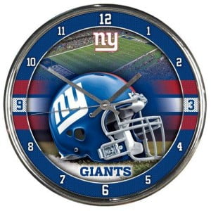 Picture of New York Giants Round Chrome Wall Clock