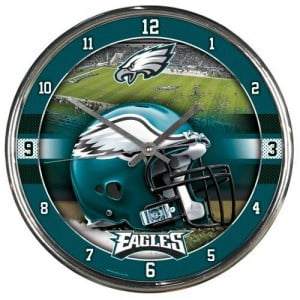 Picture of Philadelphia Eagles Round Chrome Wall Clock