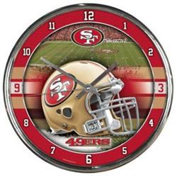 San Francisco 49ers Round Chrome Wall Clock