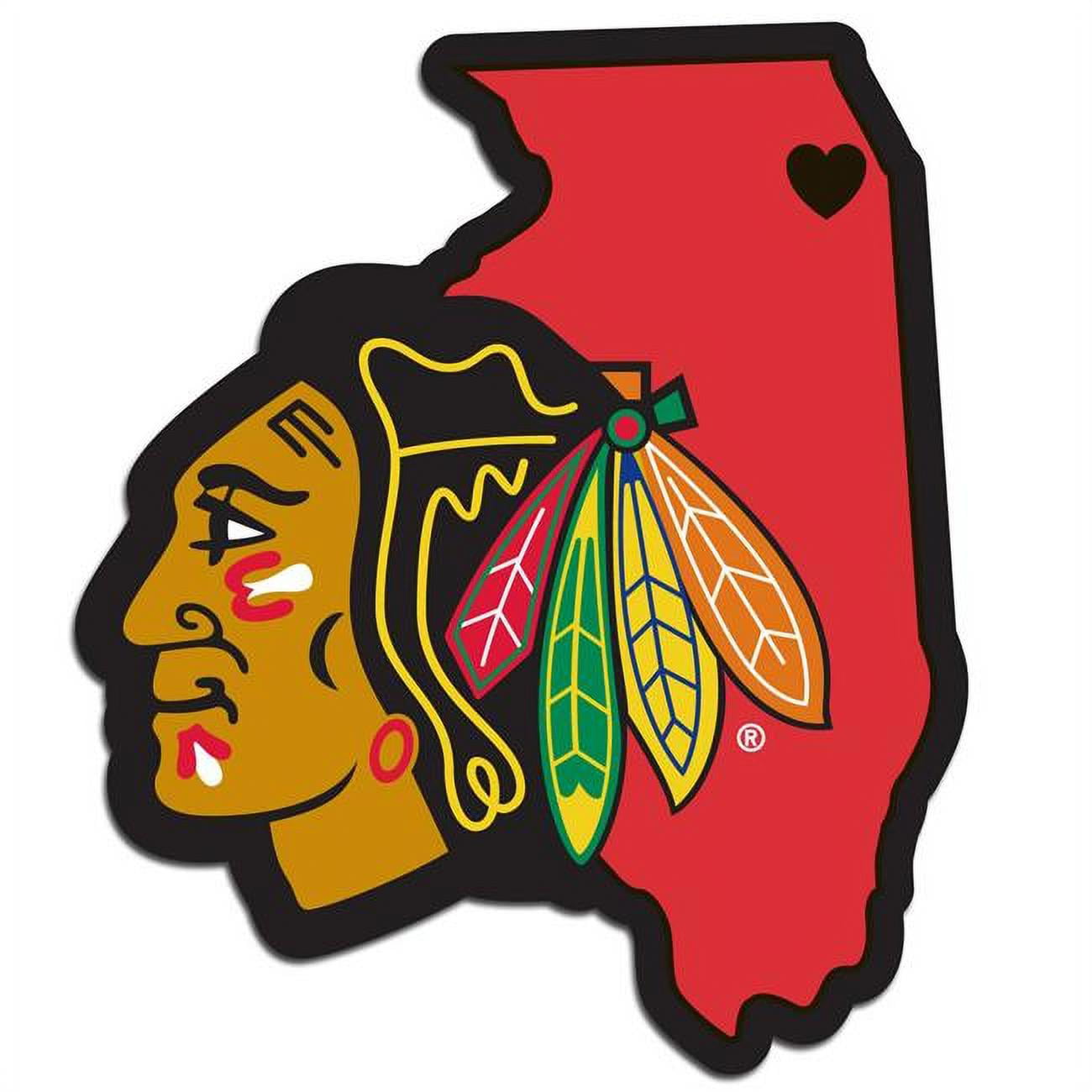 Picture of Chicago Blackhawks Decal Home State Pride Style